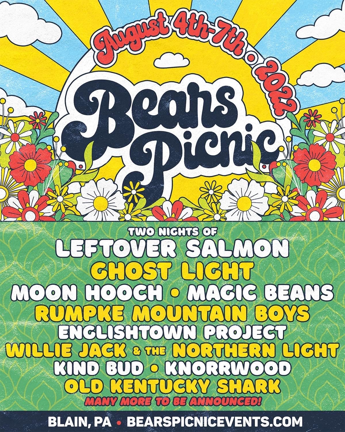 Bears Picnic 2022; Blain, PA Featuring 2 Nights of Leftover Salmon