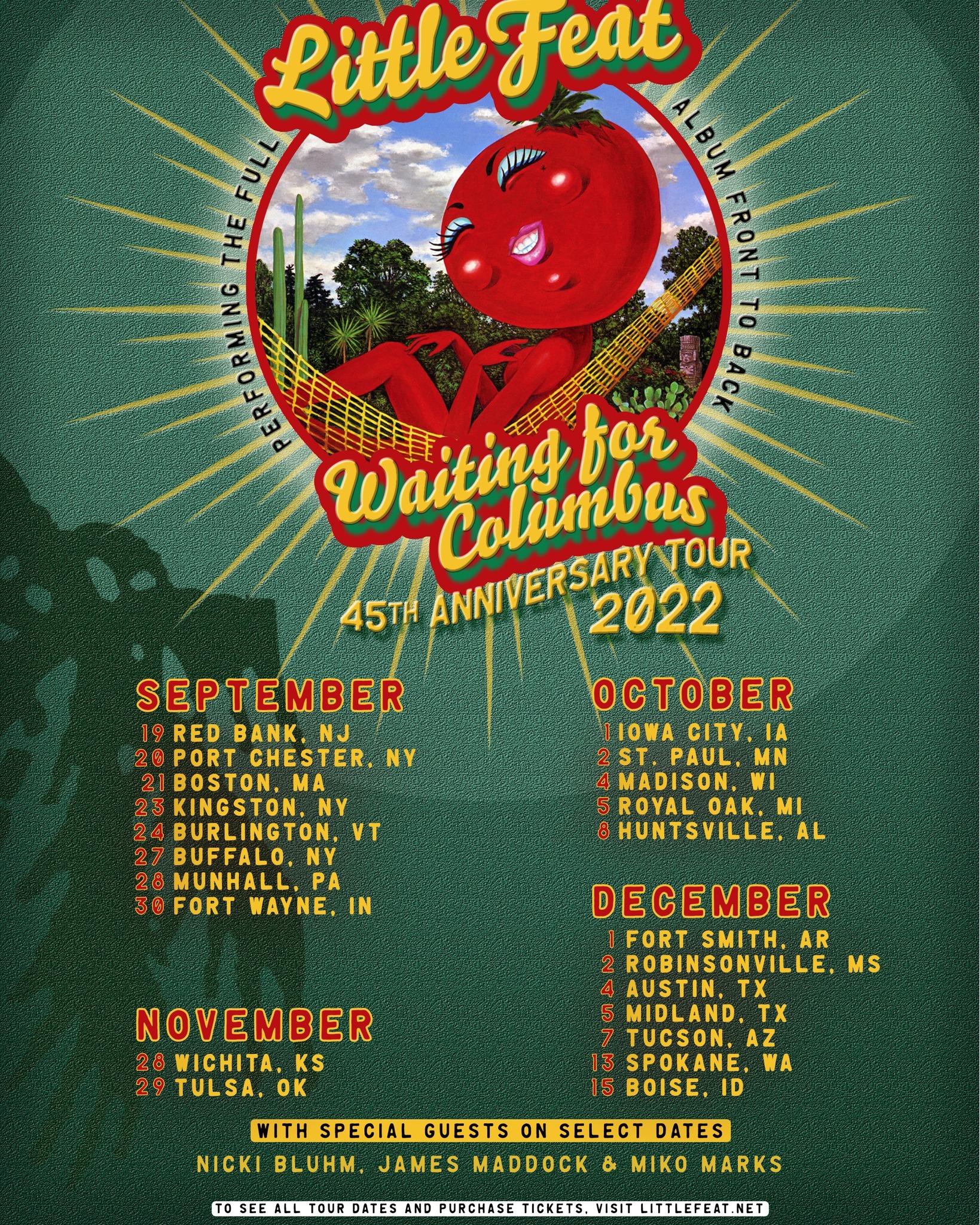 More Shows Announced for Little Feat's 'Waiting for Columbus 45th Anniversary Tour'