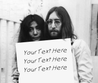 Create a KindPic Post or eCard with John Lennon from the Beatles and Yoko Ono