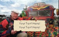 Create KindPics Post or eCards with Ken Kesey and the Further Bus