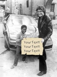 Create KindPics Post or eCards with David Hasselhoff, Gary Coleman and KITT