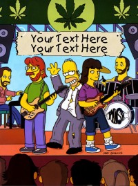 Homer Simpson and the boys from Phish