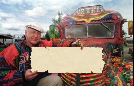 Create KindPics Post or eCards with Ken Kesey and the Further Bus
