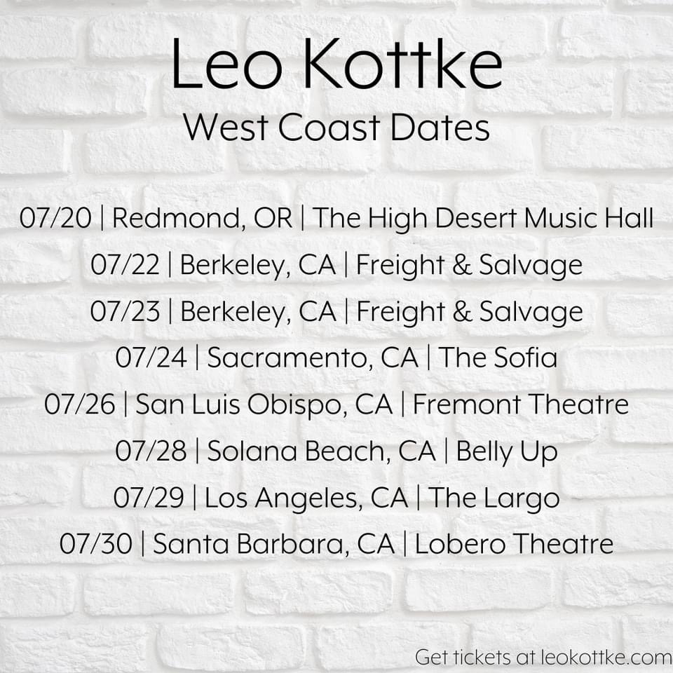 Leo Kottke West Coast Dates