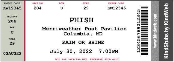 New Feature on KindWeb:  KindStubs lets you print keepsake ticket stubs for those mobile only ticketing events!